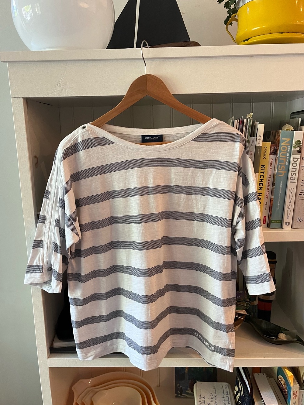 Saint James cotton boat neck top size M medium